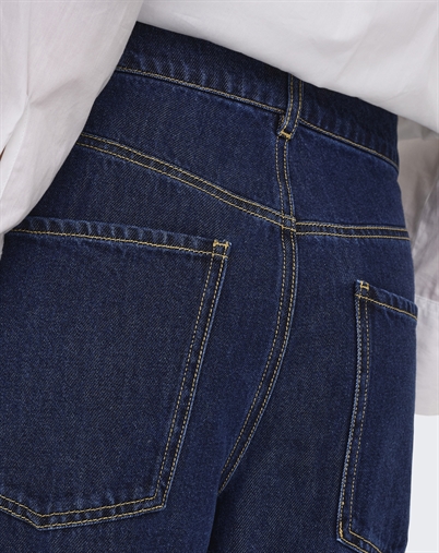  Only - ONLIngrid Waist Wide Denim Jeans - Dark Blue Denim